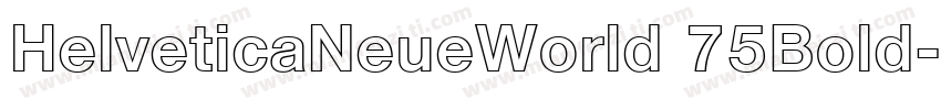 HelveticaNeueWorld 75Bold字体转换
